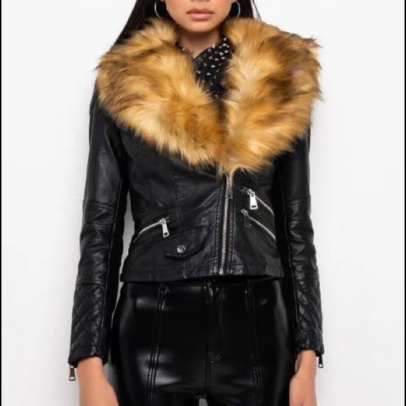 Are you Able Moto faux fur jacket - Picture 2 of 6